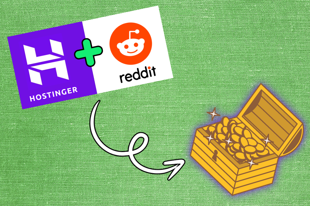 A treasure map for finding a Hostinger coupon code on Reddit.