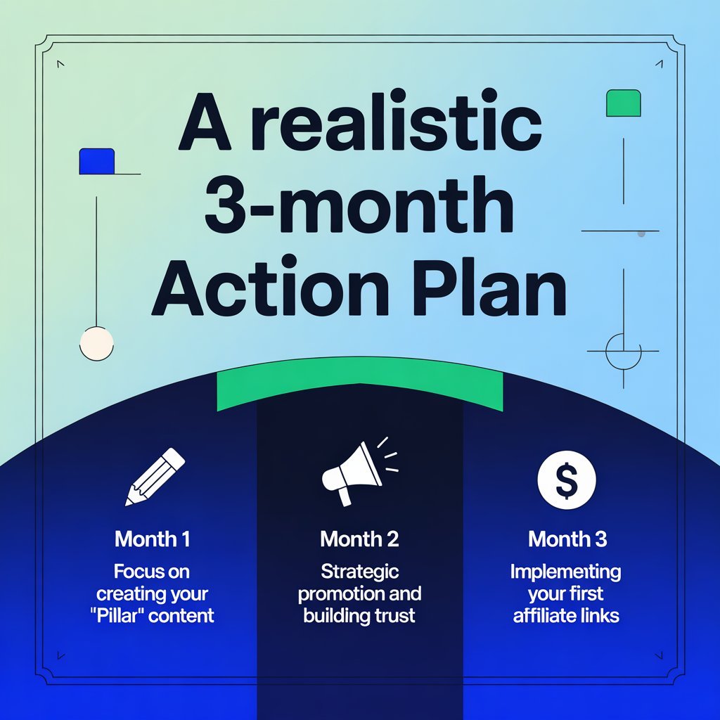 A 3-month action plan for how to make money blogging.