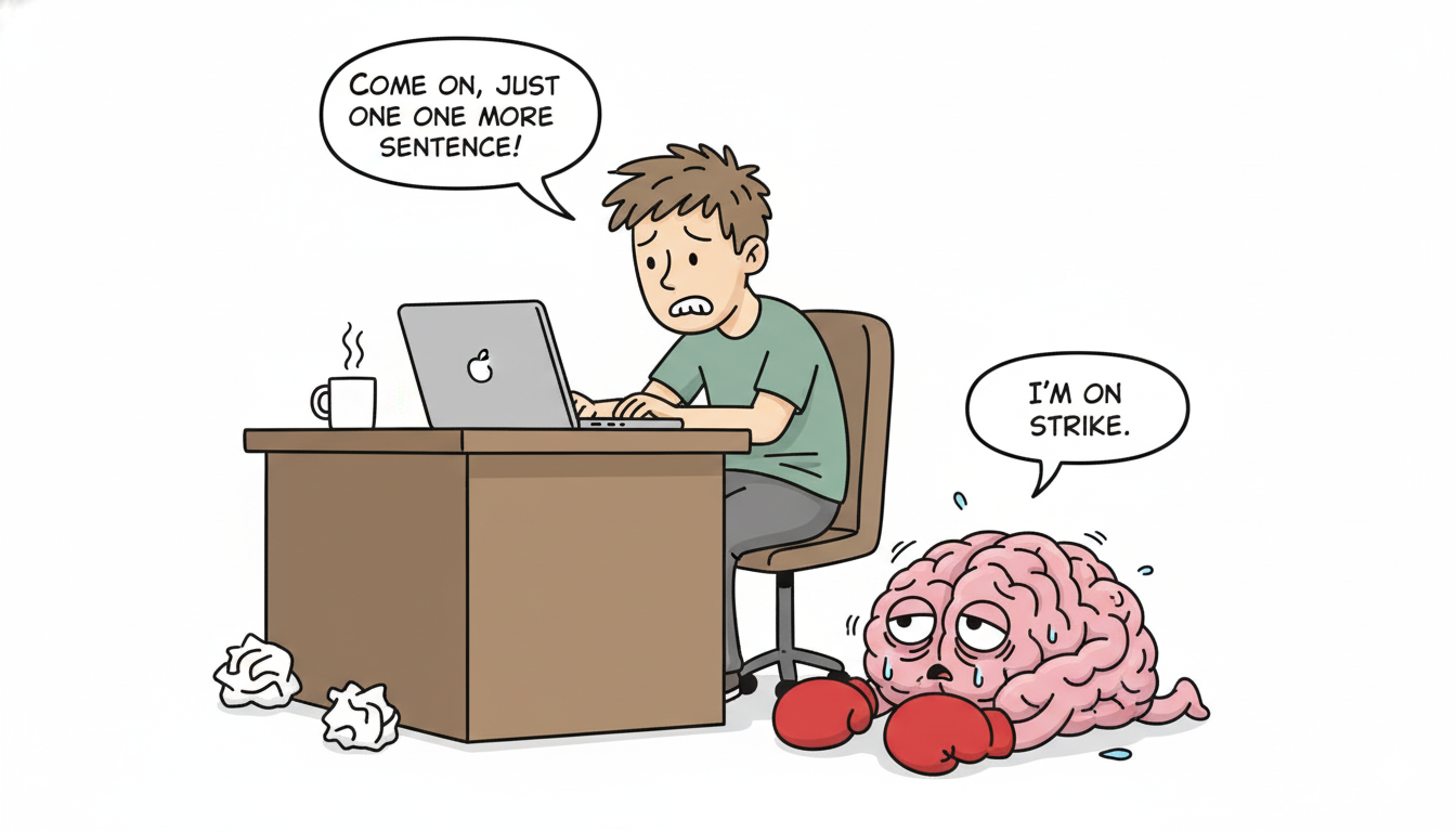 Overcoming writer's block when learning how to write your first blog post.