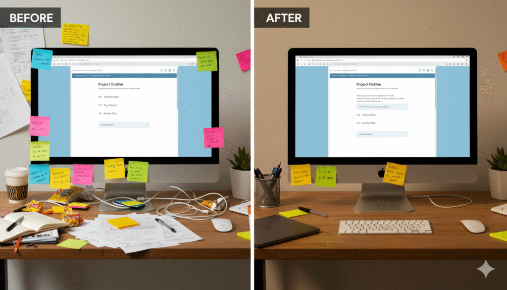 The transformation from chaos to focus using a blog post template google docs.