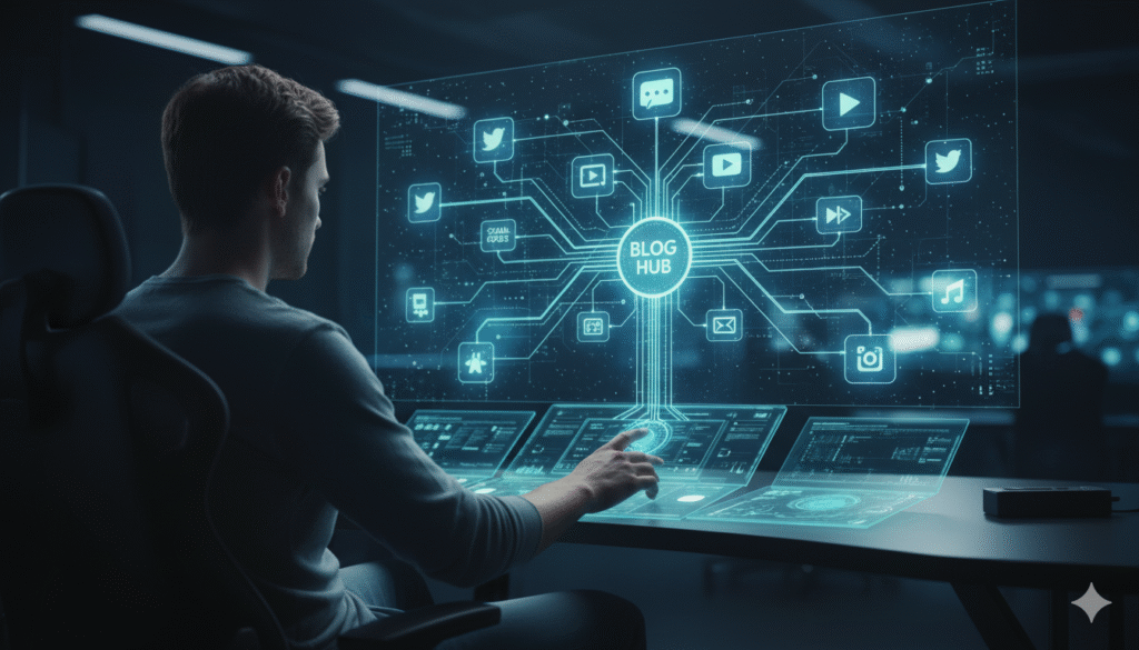 One person building a media empire using the leverage of the best ai tools for writing news articles.